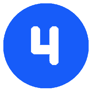 4 Number Icon 4 Number Icon